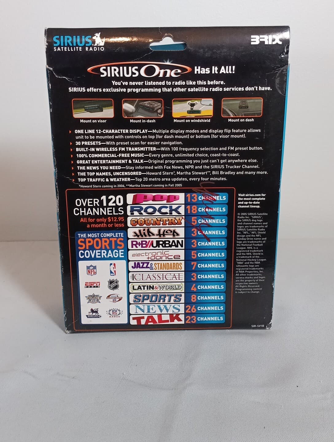Sirius Satellite Radio Sirius One SIR-SV1B All-In-One New Remote Transmitter 4