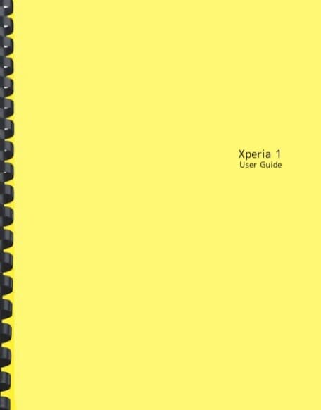 Sony Xperia 1 USER GUIDE OWNER'S MANUAL