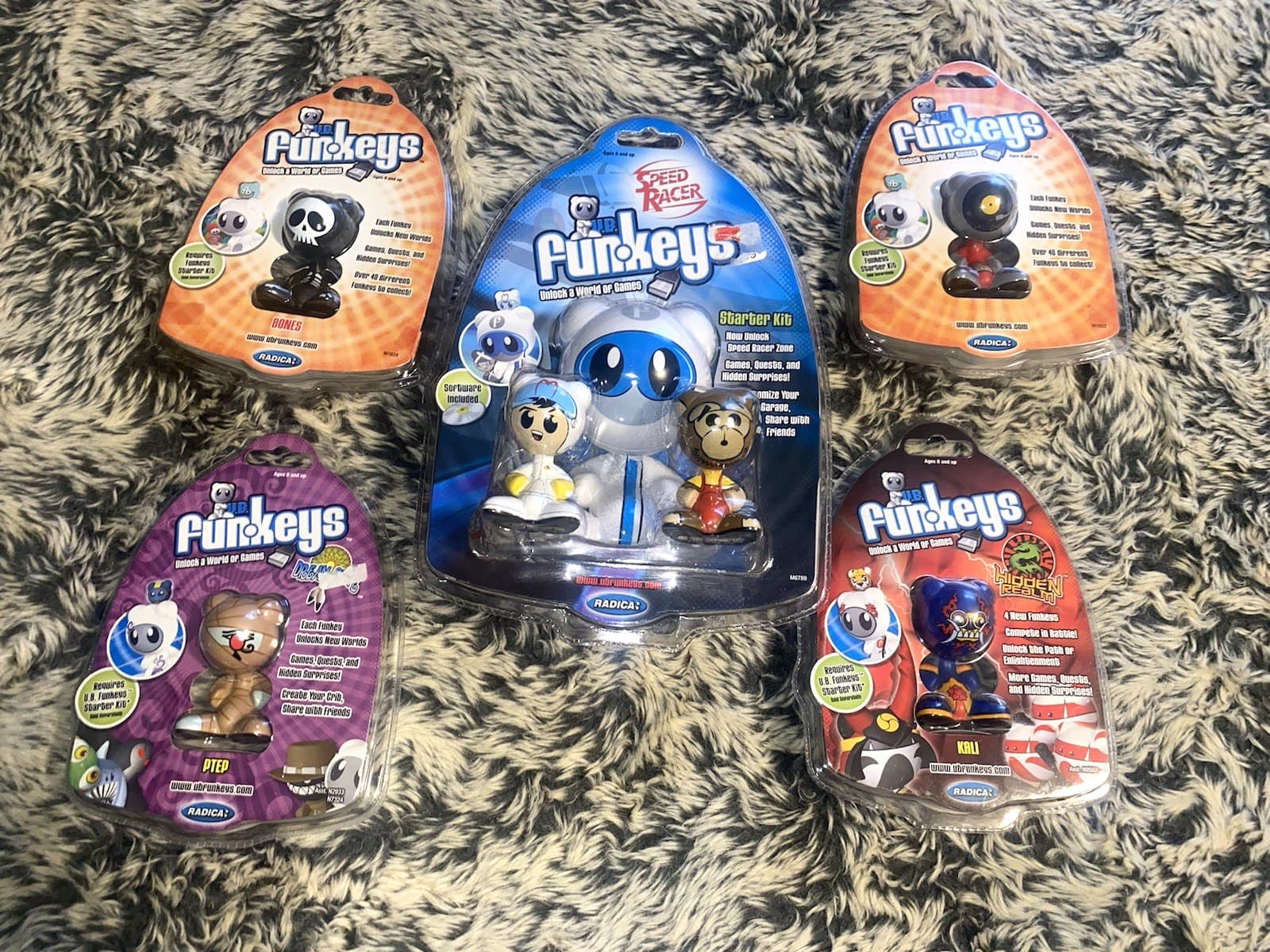 NEW U.B. UB FUNKEYS LOT RADICA SPEED RACER STARTER BONES KALI CHIM SCRATCH PTEP 2