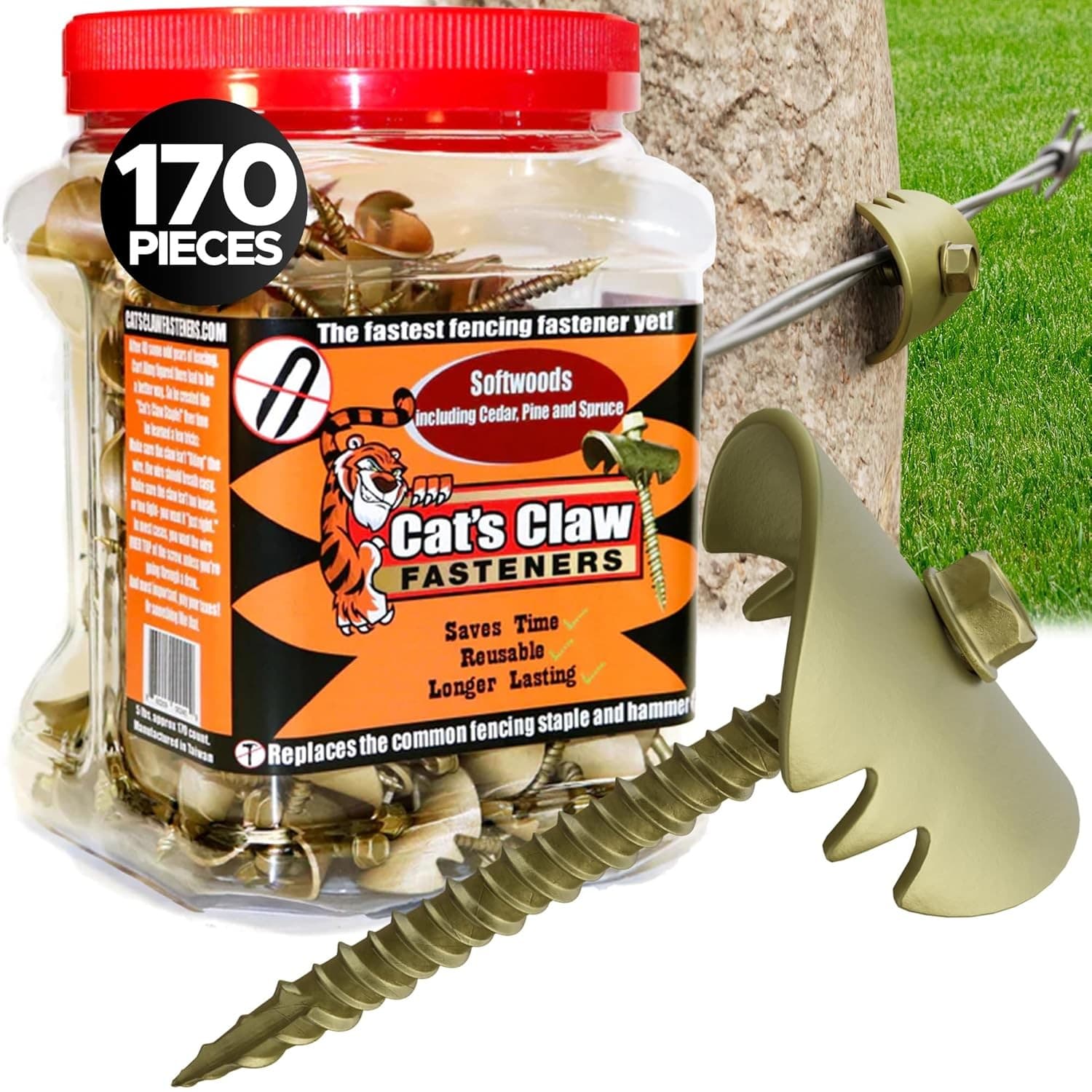 Cat’s Claw Fasteners 2 inch for Softwoods 170 Pieces Replaces The Common Fenci