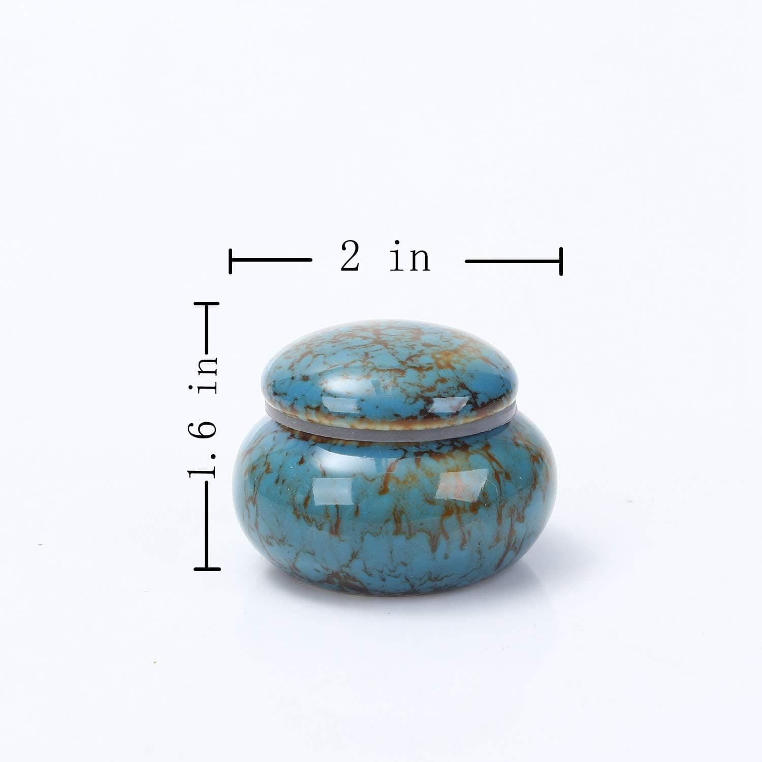 Small Urn for Human Ashes - 1.6'' Handicrafted Urn - Beautiful Tiny Keepsake 2