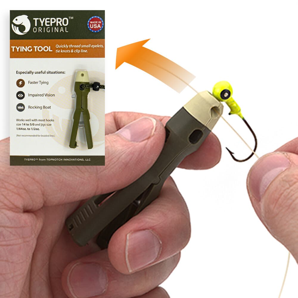 TYEPRO Original Fishing Knot Tying Tool - Hook & Jig Threader/Tier/Clipper