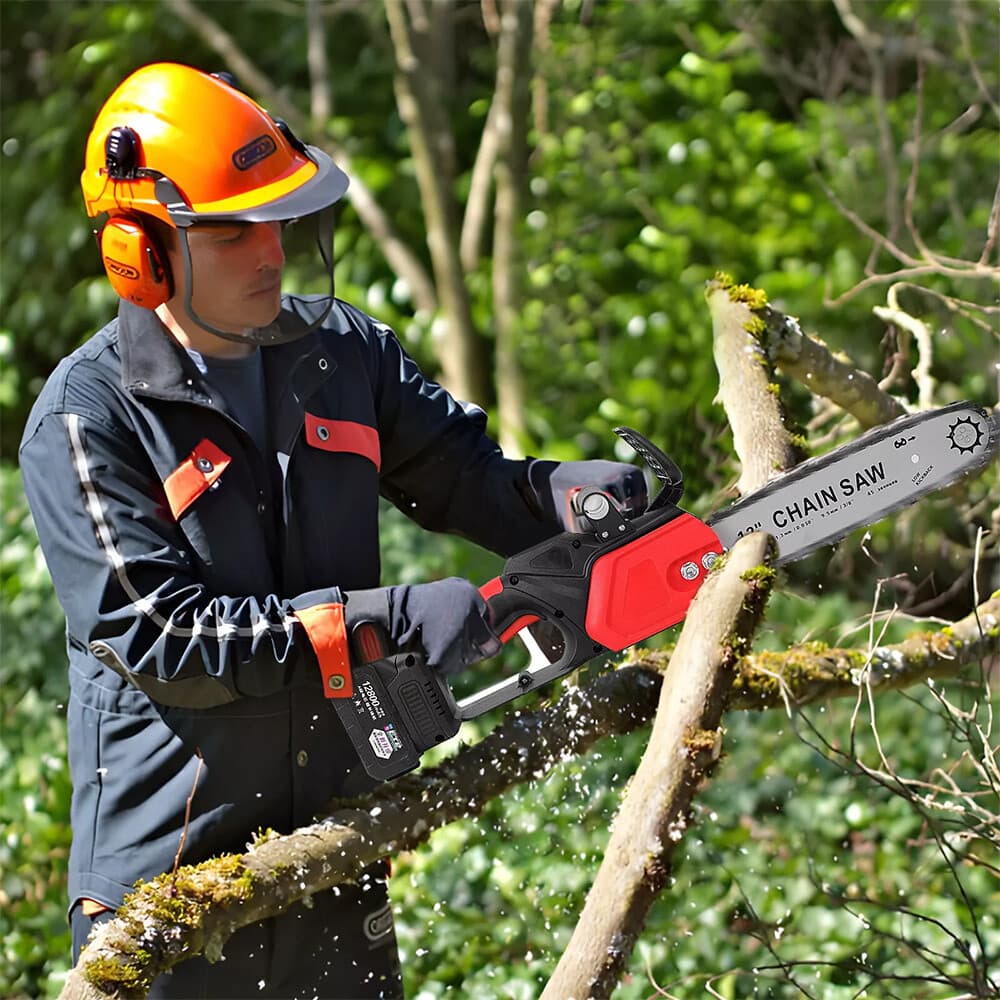 12" Cordless Chainsaw Brushless Electric Handheld Chain Saw w/ Battery & Charger 5