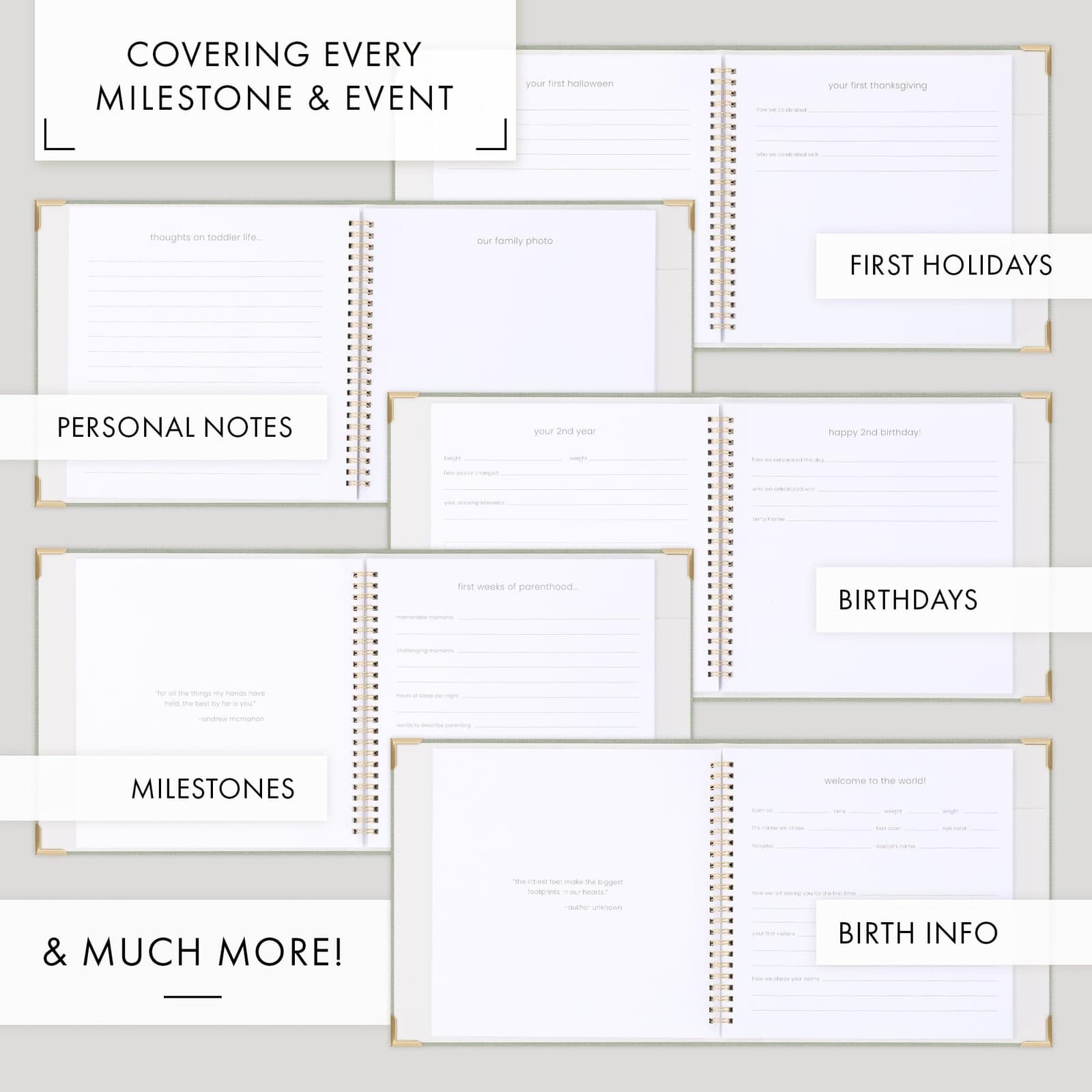 Keepsake Baby Memory Book for Boys and Girls – Timeless First 5 Year Baby Boo... 3