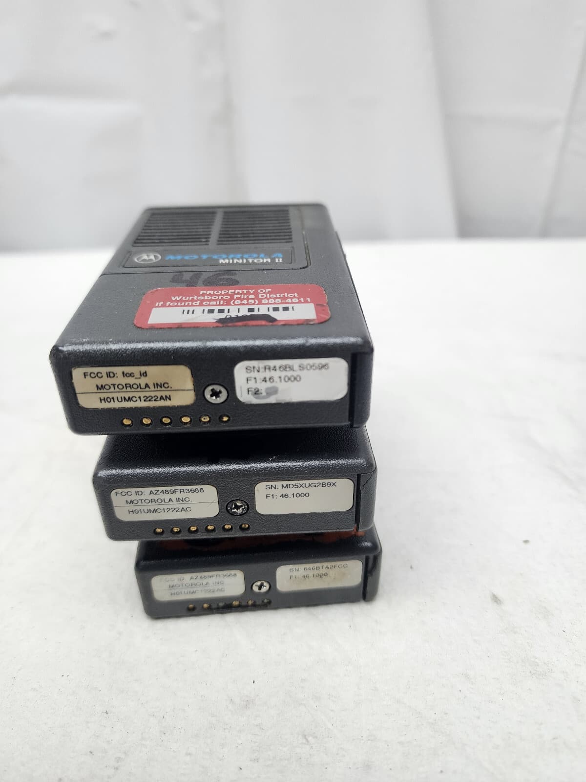 LOT OF 3 Minitor II Pager Frequency 46.1000 4