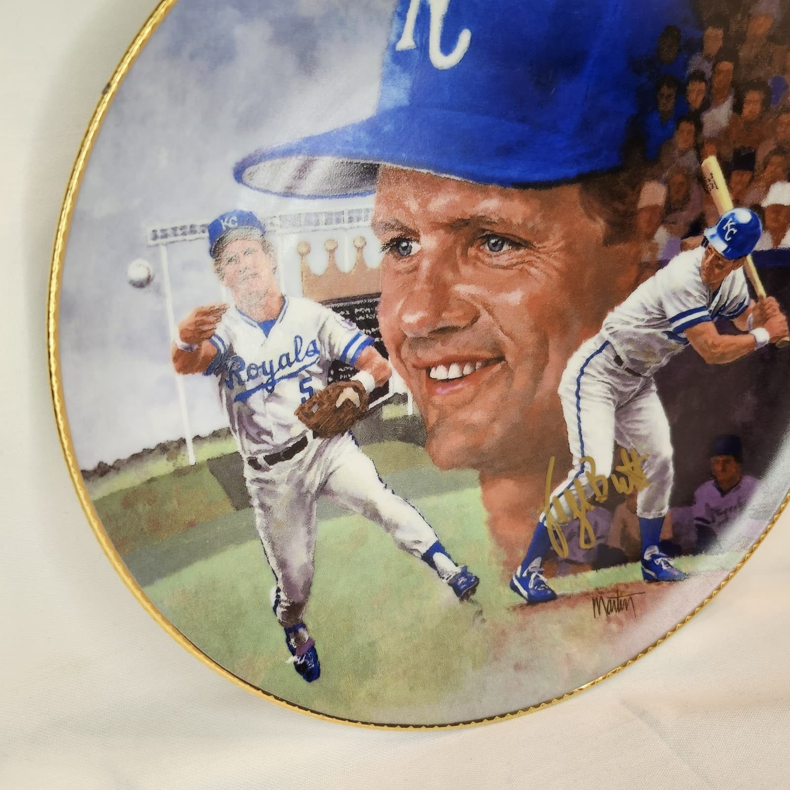 GEORGE BRETT KC ROYALS KANSAS CITY Gartlan Signed Plate Limited ED Auto BASEBALL 5