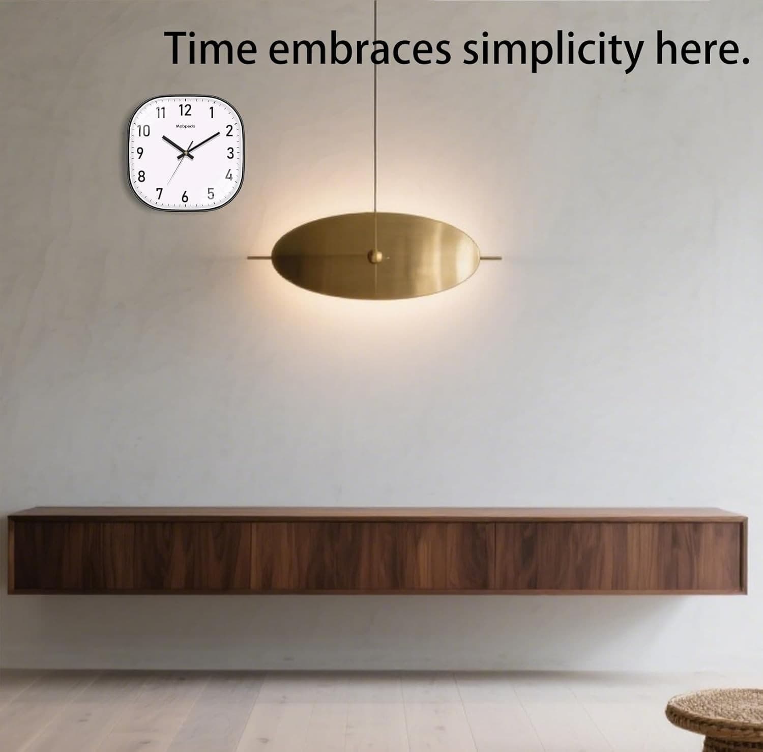 Small Wall Clock 8 Inch Silent Non Ticking Battery Operated Clock, Square Analog 3