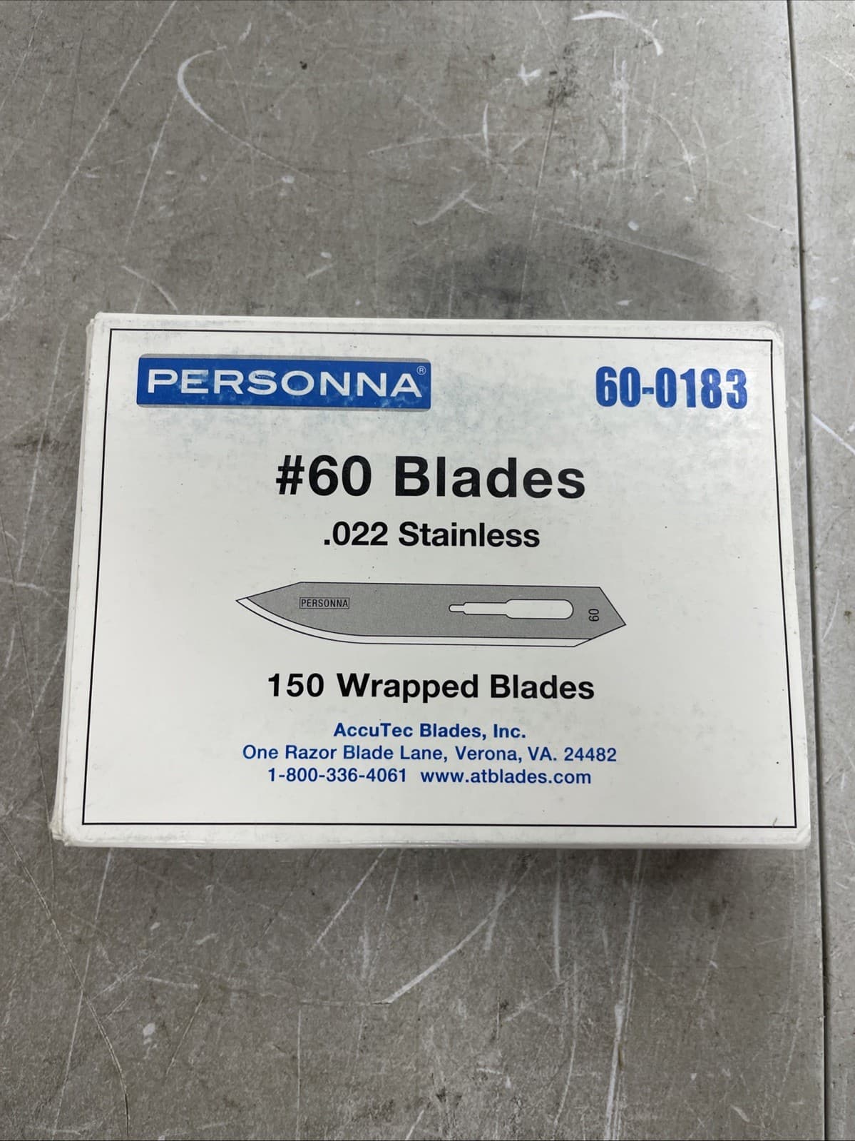AccuTec Personna Blade, 60-0183, Poultry Blade, 2.875" - 48500 Case Of 150