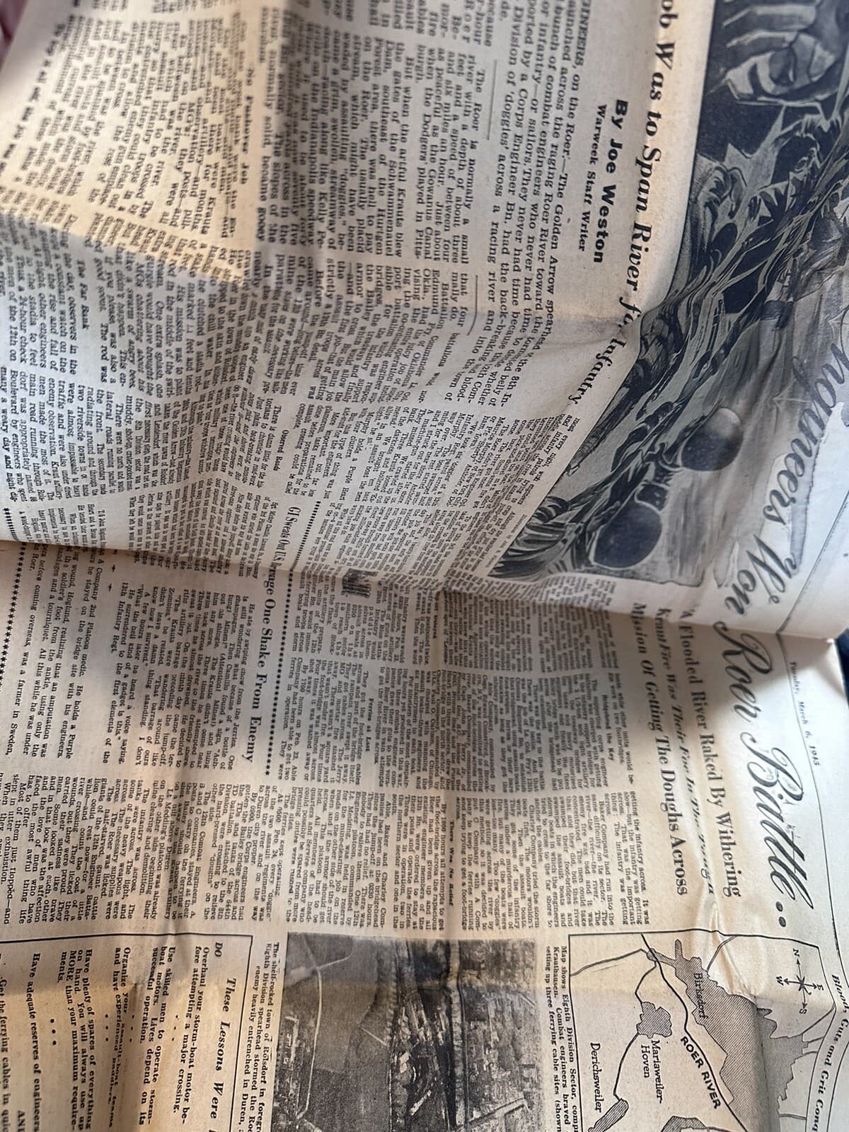 1945 WWII US Army 104th Timberwolf Infantry Division Letter Newspaper Germany 6