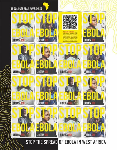 Liberia - 2014 - EBOLA OUTBREAK AWARENESS - Sheet of 15 Stamps - MNH 