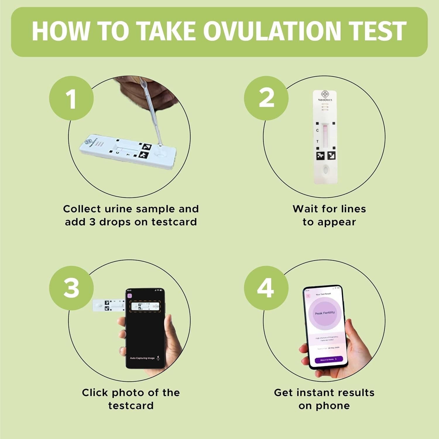 Neodocs I-Conceive Home Insemination IVI IUI Kit Ovulation & Pregnancy Test Kit 3