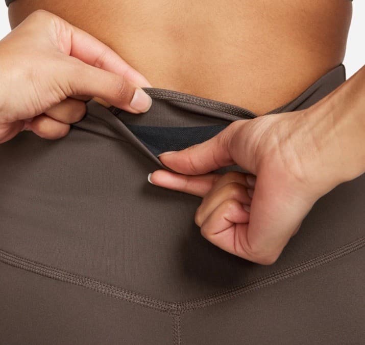 $55 NIKE ONE Women’s TIGHT FIT HIGH RISE Yoga 7/8 Leggings-DV9020-Brown- Large 2