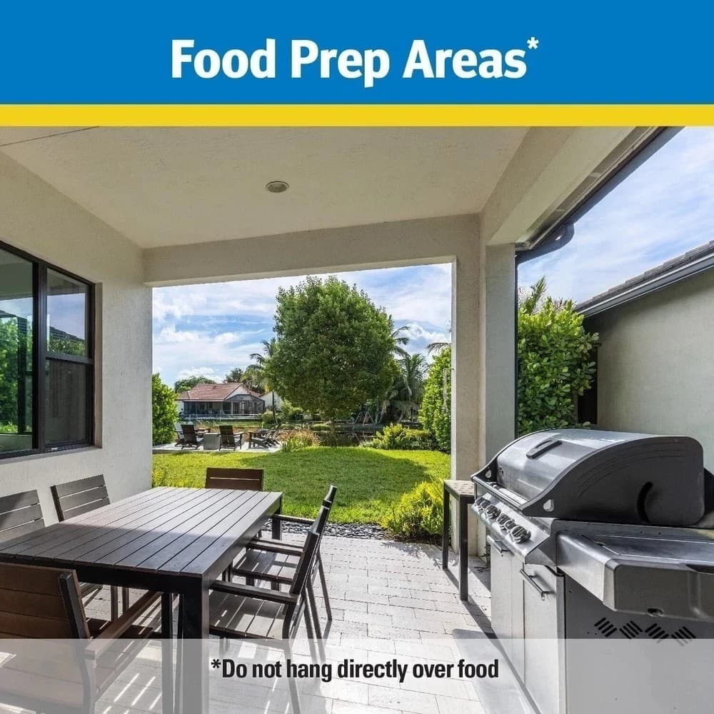 Pack Of 10 Fly Ribbon Insect Trap Sticky Glue Catcher Strip Traps Kitchen  Food 5