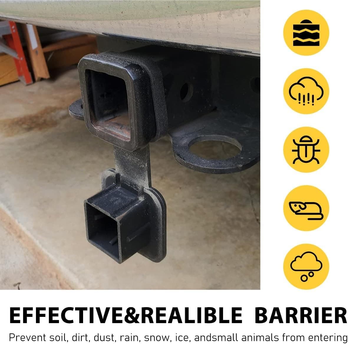 Trailer Hitch Cover, American Flag Hitch Cover Tube Plug Insert fits 2" Receiver 5