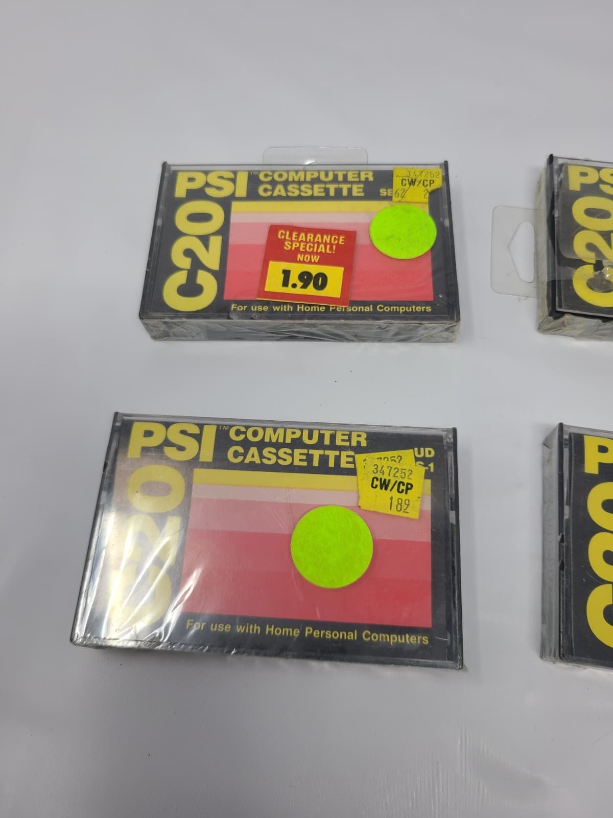 PSI Indistries Computer Cassettes Blank C20 UD Series-1 Lot of 4 2
