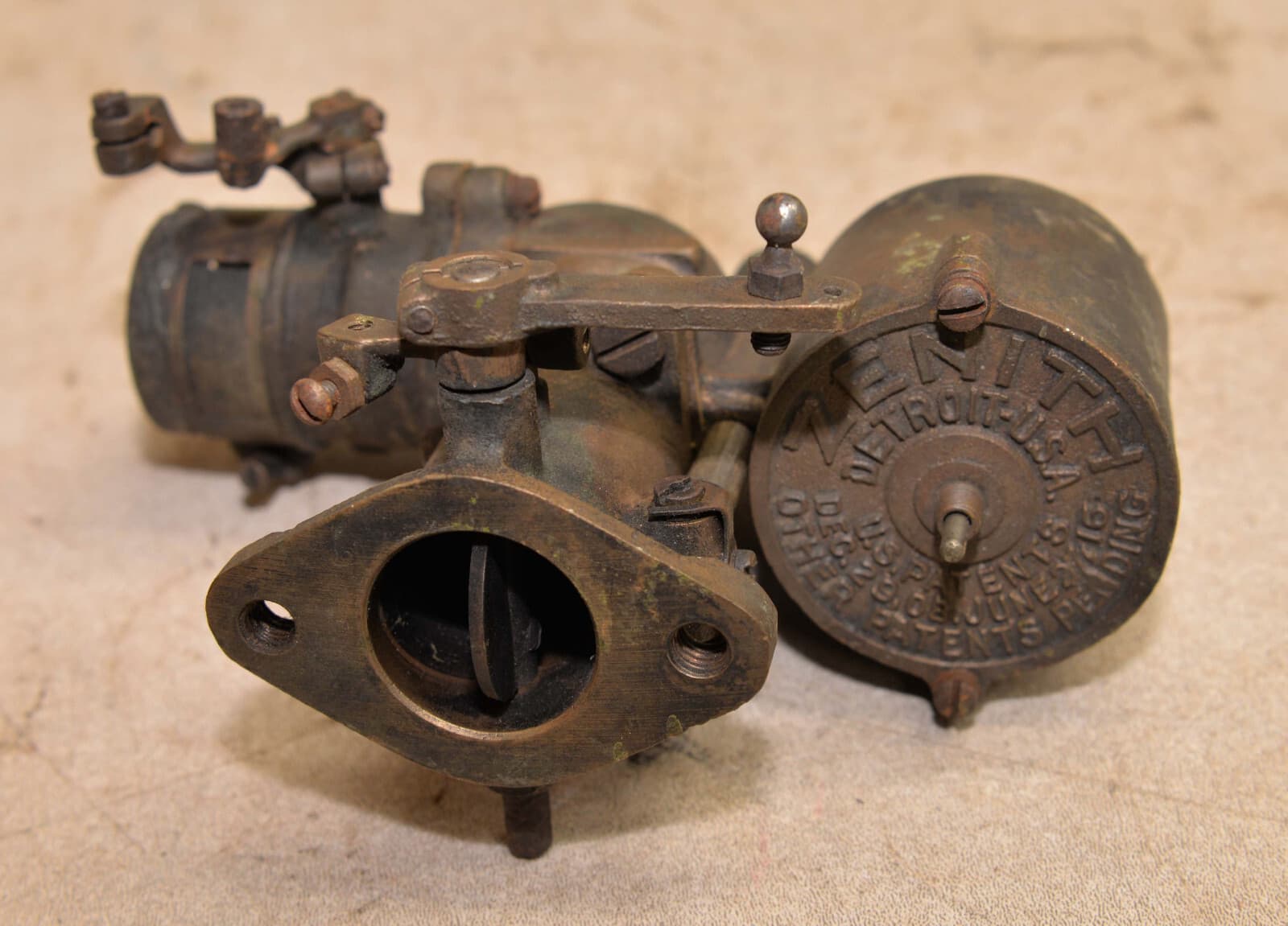 Antique brass Zenith Pat 1916 carburetor 05 55149 boat motorcycle engine part