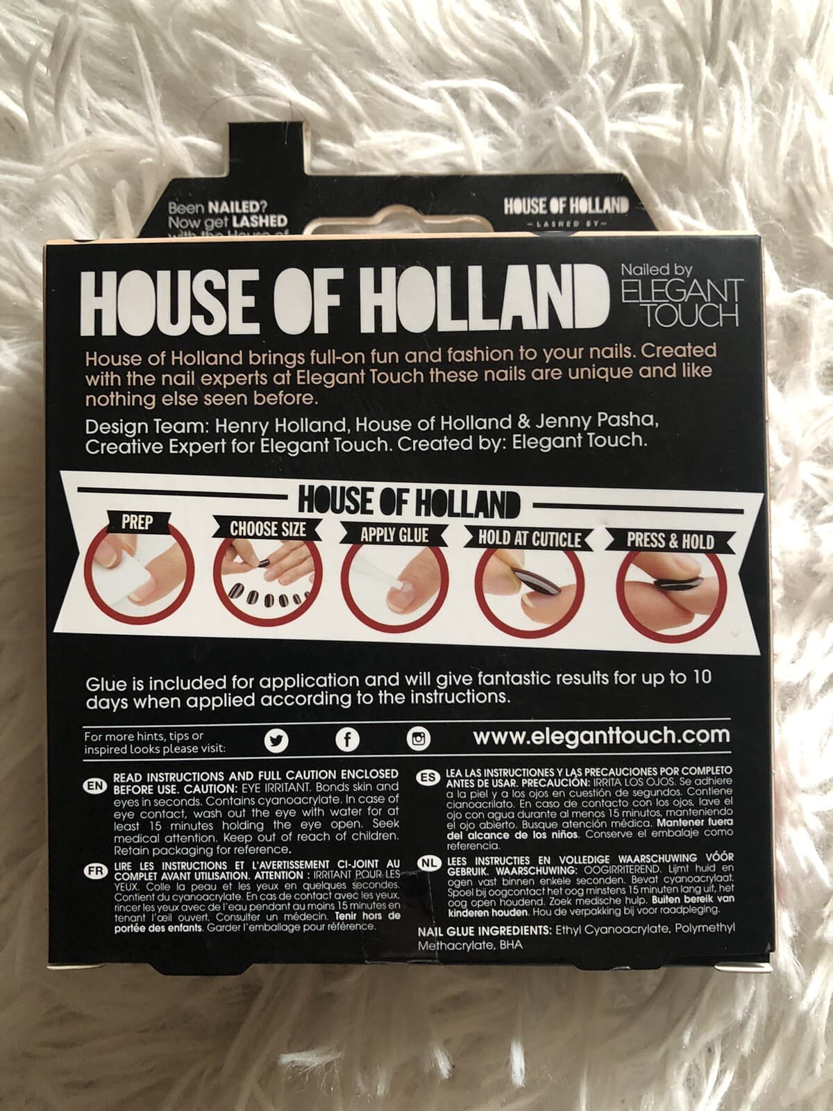 HOUSE OF HOLLAND Monsieur Madness press-on NAILS Elegant Touch FRENCH FANCIES 3