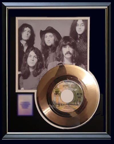 DEEP PURPLE SMOKE ON THE WATER 45 RPM GOLD RECORD RARE NON RIAA AWARD