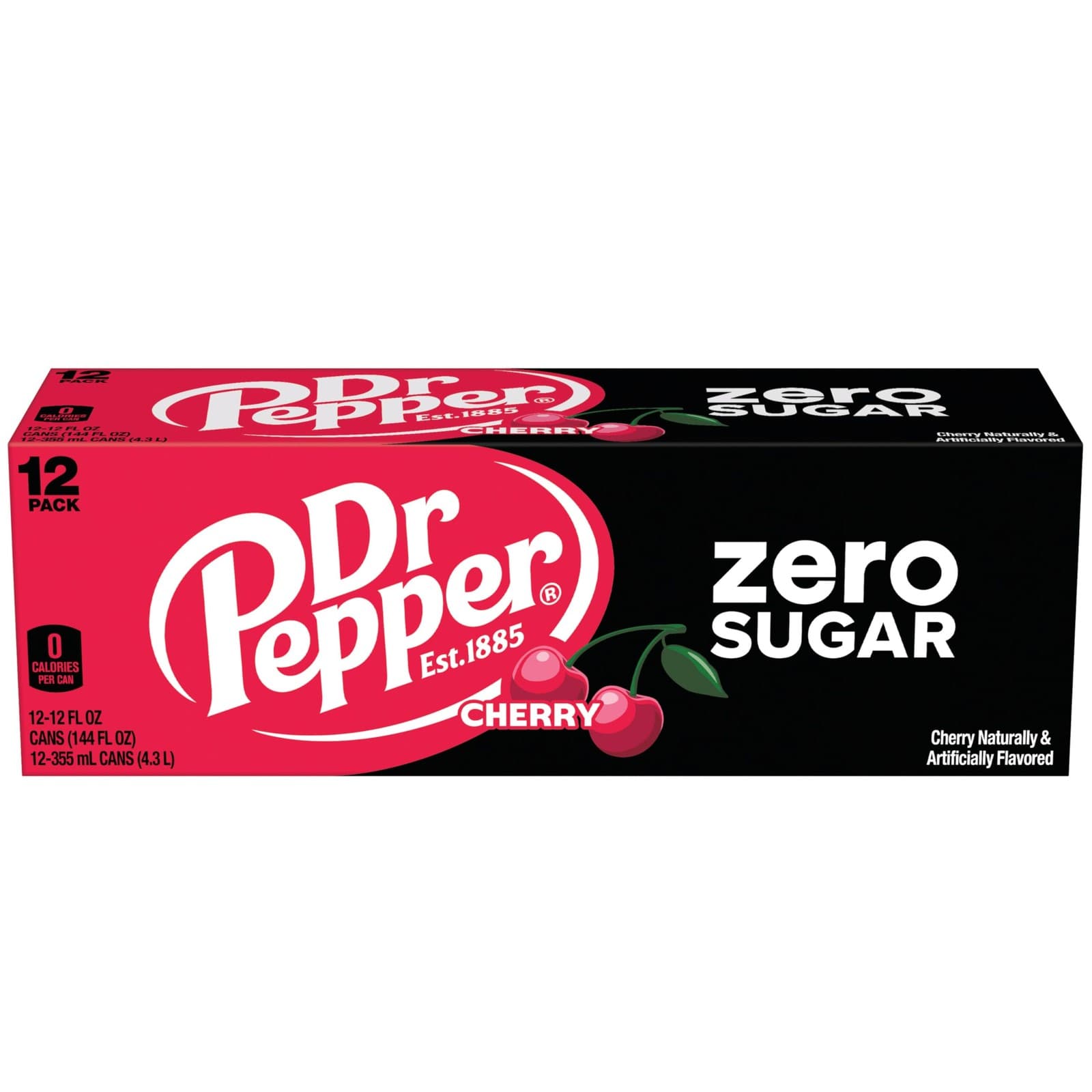 DR PEPPER ZERO SUGAR - CHERRY, 12 OZ, 12 PK 6
