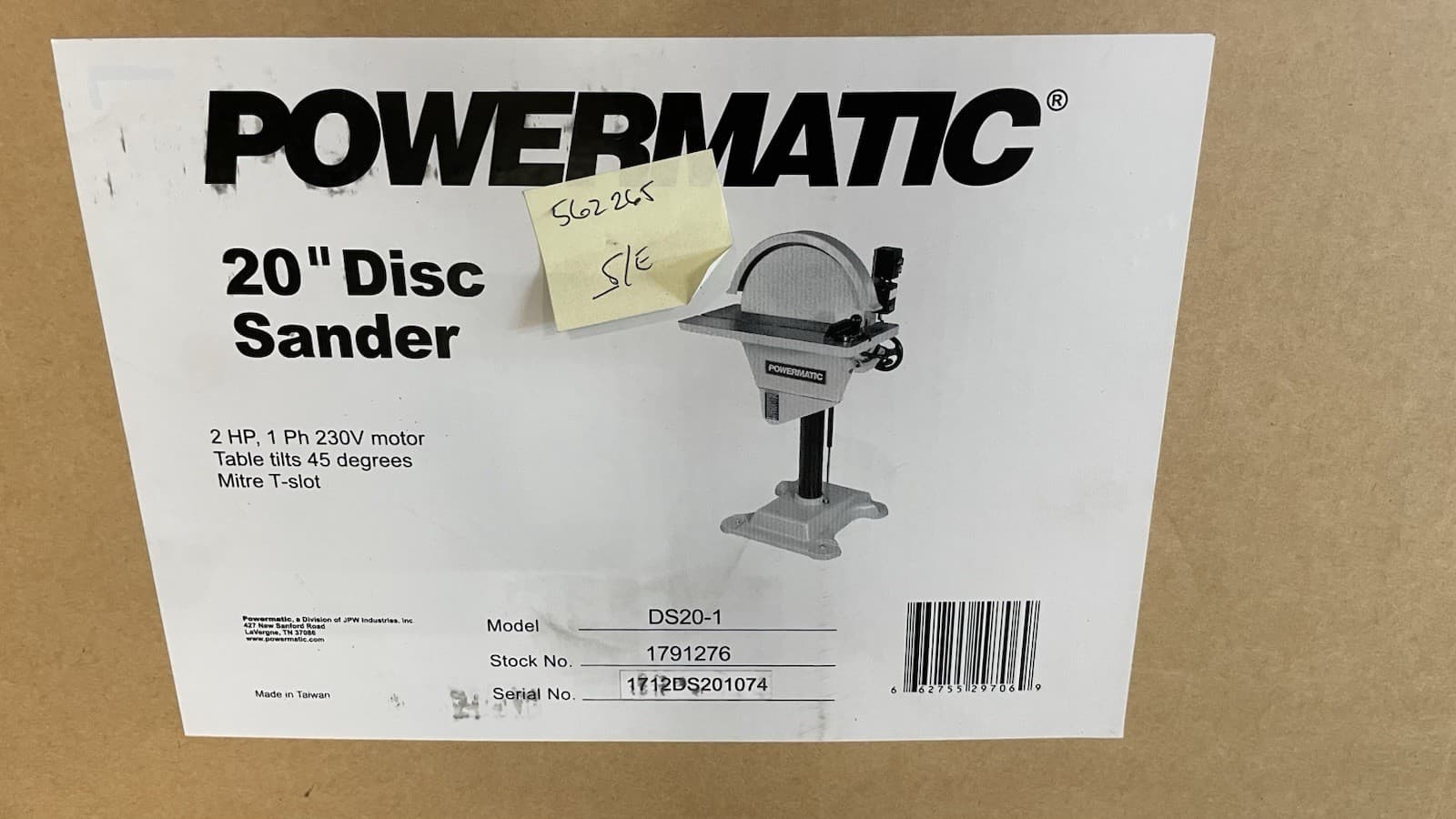 Powermatic DS20 20" Disc Sander 2