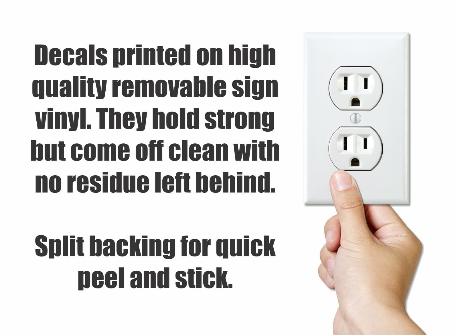 Fake Electrical Outlet Sticker Decals, Prank Wall Outlet Joke, Qty of 10  3