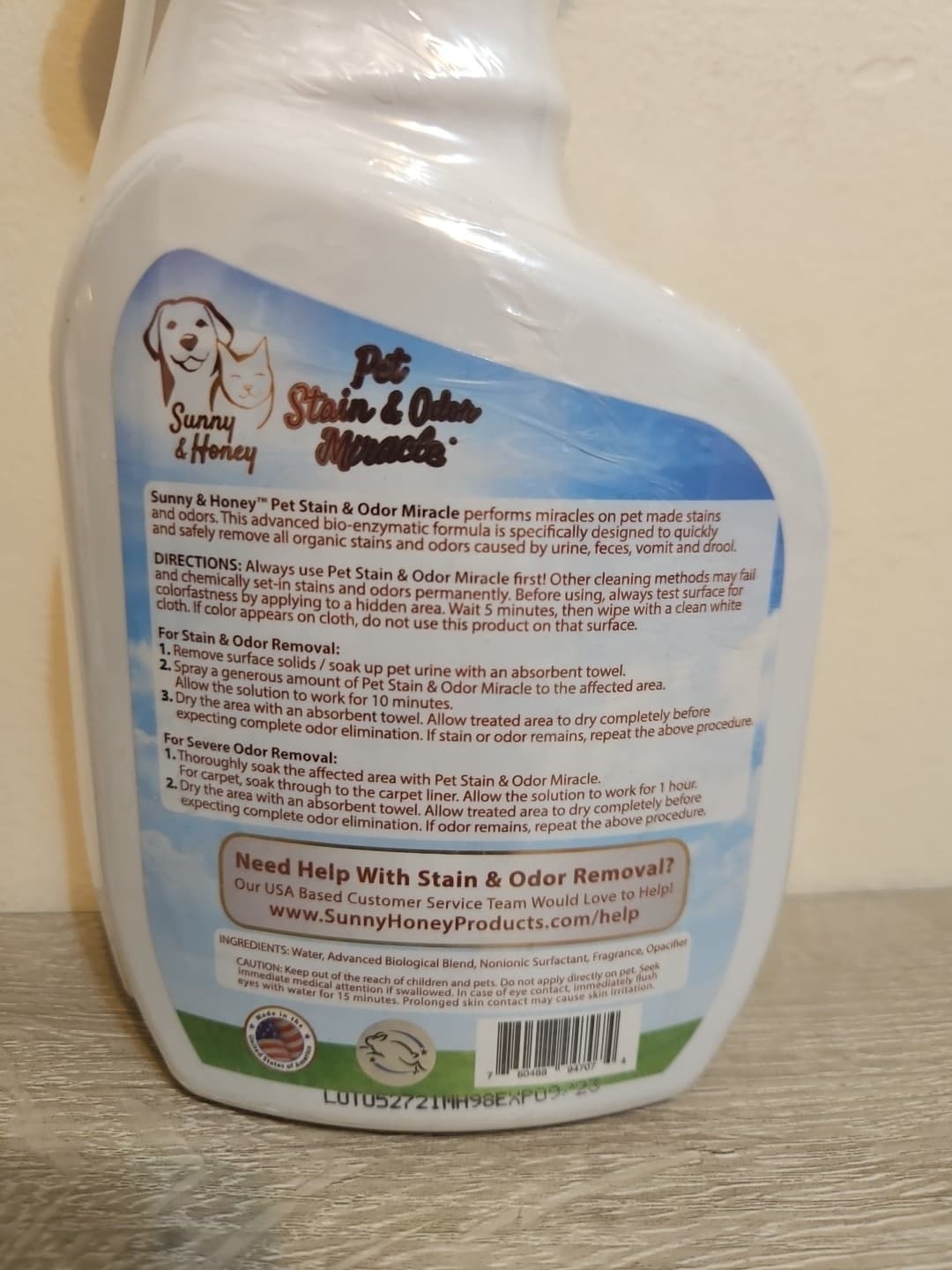 Pet Stain & Odor Miracle - The Best Enzyme Cleaner for Dog Urine Cat Pee New 4