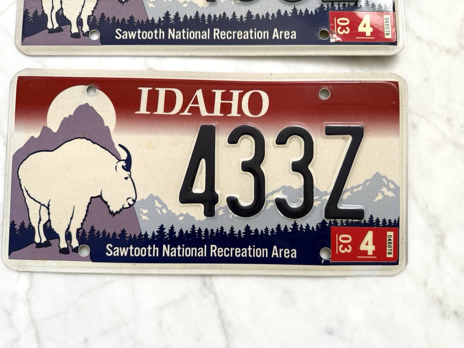 RARE Vintage Idaho Sawtooth National Recreation Area License Plates Matching Set 3