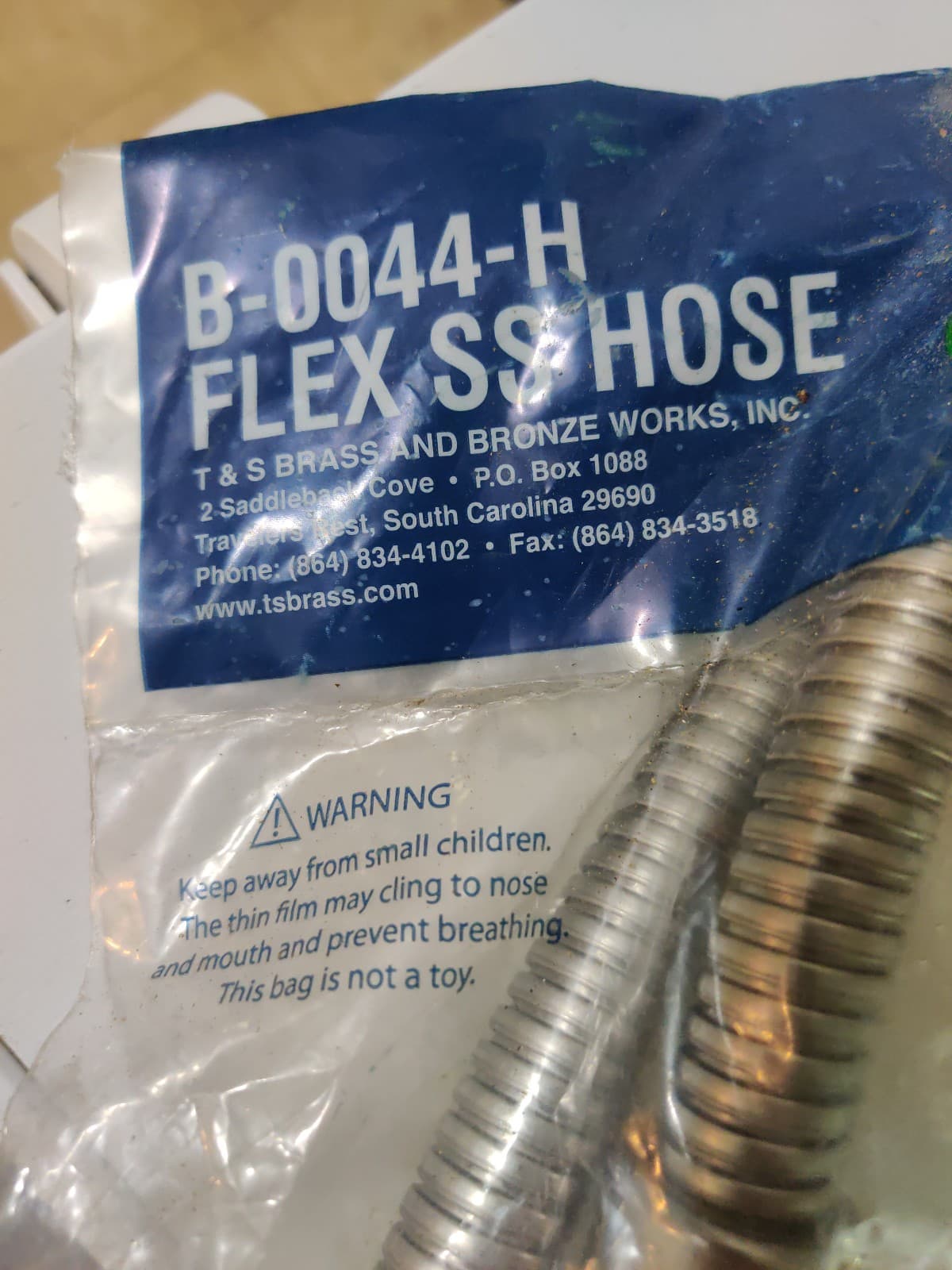 B-0044-H T&S Brass & Bronze Works 44" Flexible Stainless Steel Hose, Gray Handle 2