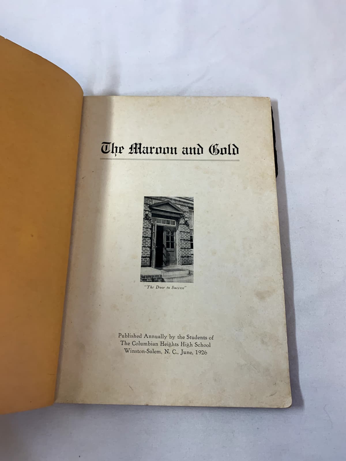 1926 MAROON & GOLD Yearbook~Columbian Heights Negro High School,Winston-Salem,NC 4