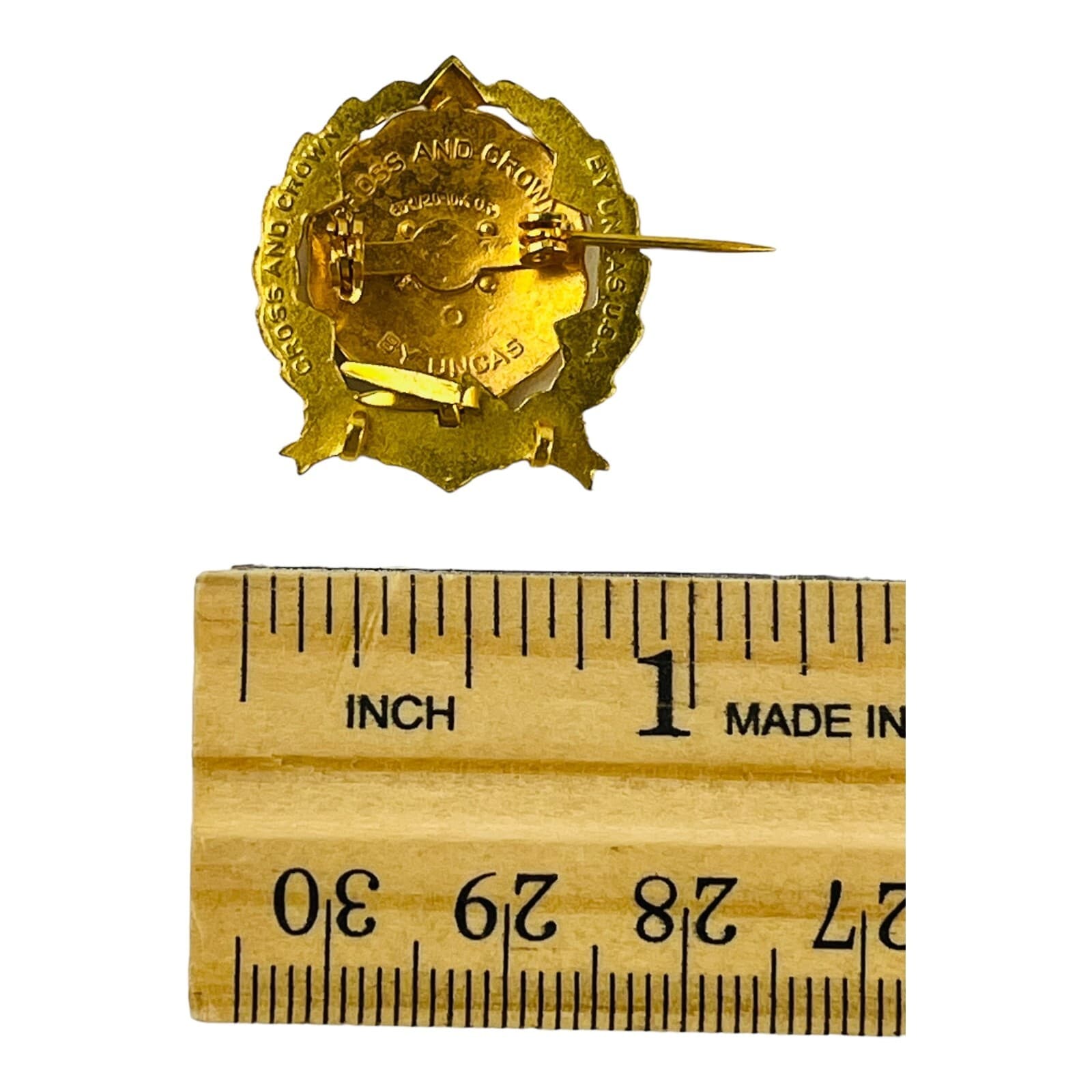 Vintage Evangelical Free Church Lapel Pin 10k Gold Plated Second Year Award 3