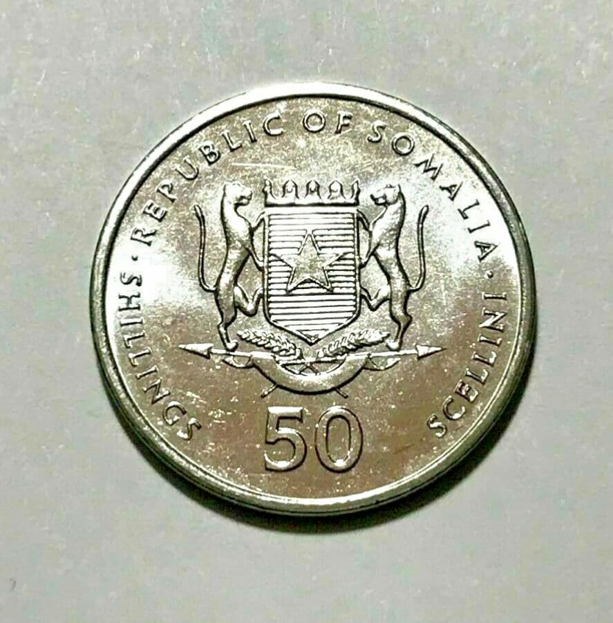 2002 Somalia Coin 50 shillings Mandrill Monkey Animal African Wildlife 2