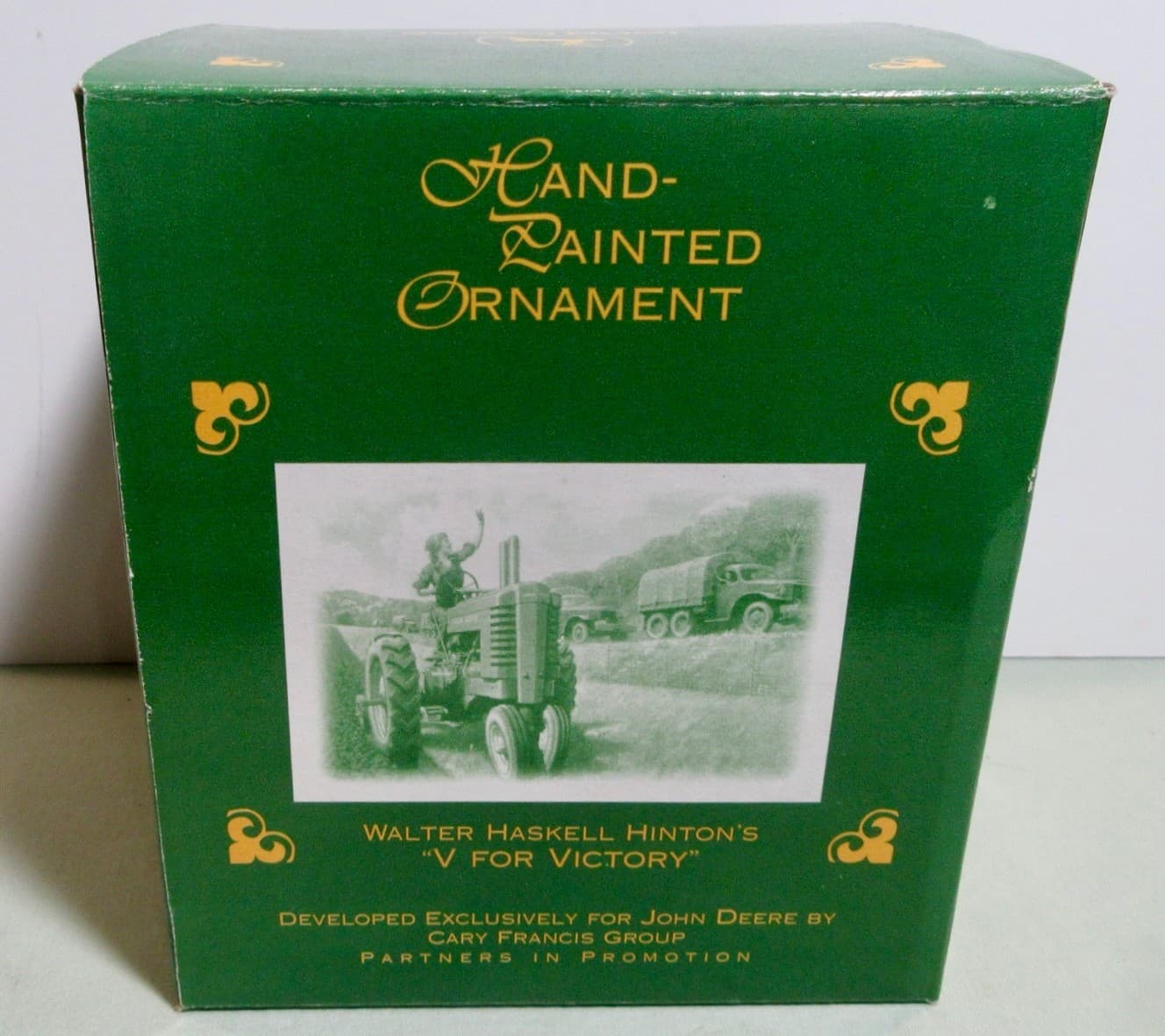 John Deere / Walter Hinton's 'V For Victory" Hand Painted Ornament 6