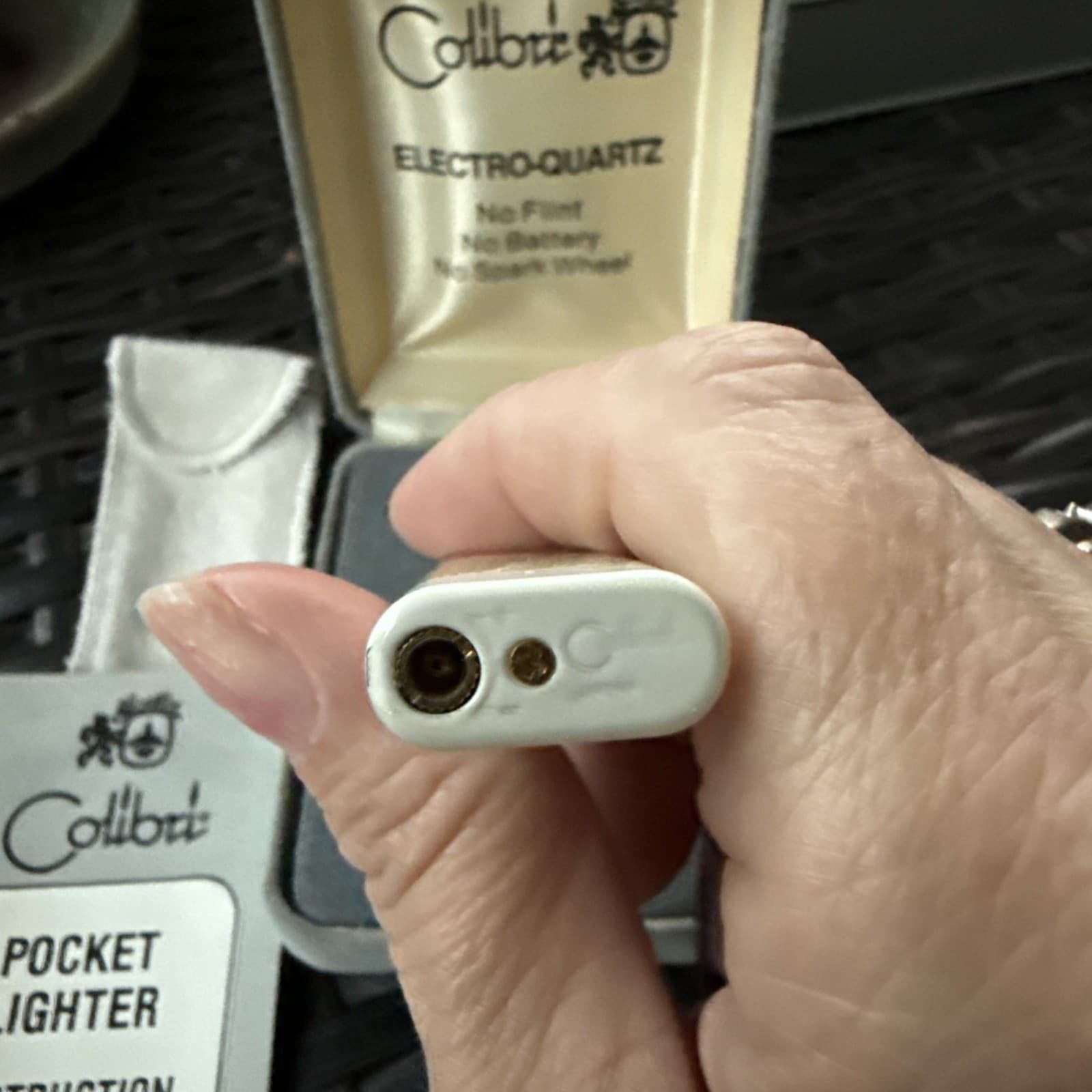 Rare Vintage Colibri Lighter Enameled Peacock With Case 5