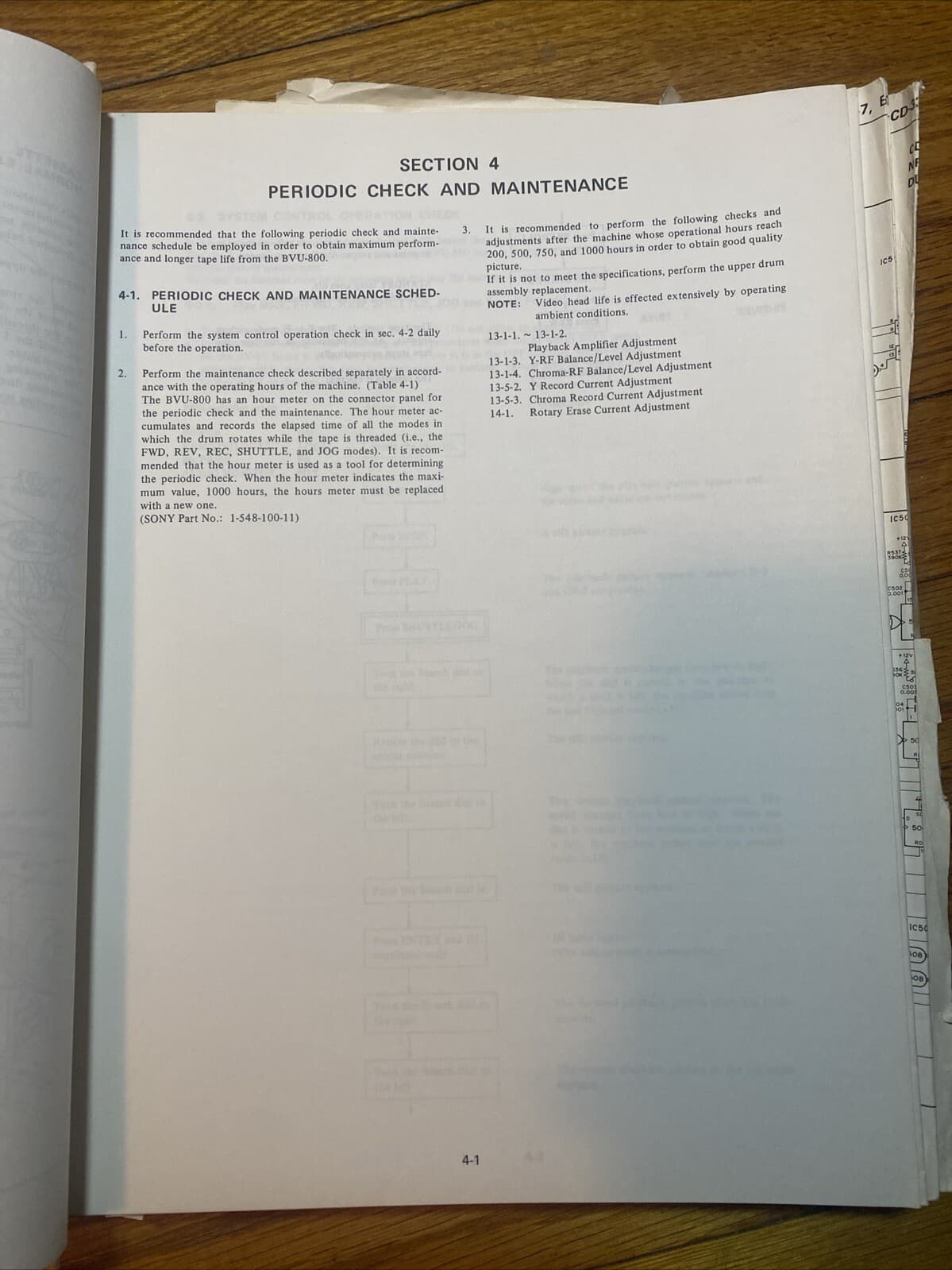 SONY® VIDEOCASSETTE RECORDER BVU-850 Operation And Maintenance Manual Partial 5