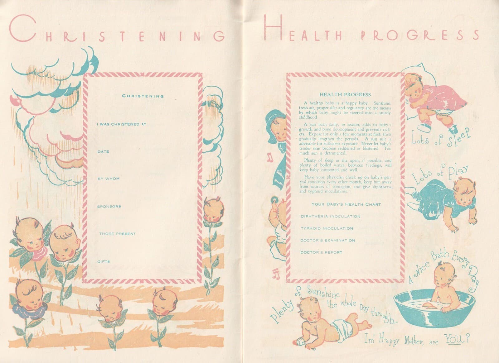 vintage Budding Life Baby album memory book Natl Life and Accident Insurance 4