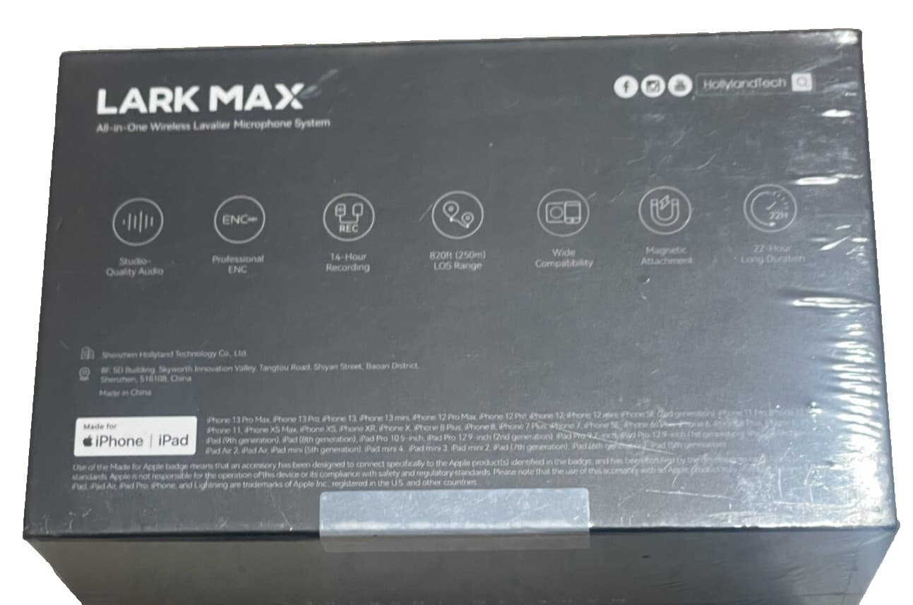 Hollyland Lark Max Duo Wireless Lavalier Microphone System DSLR iPhone Android 3