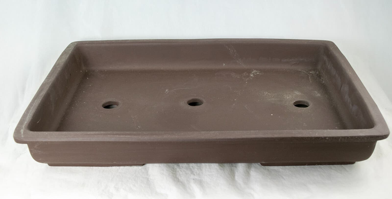 Japanese Yokkaichi Rectangular Unglazed Slim Forest & Raft Bonsai Pot 17"/ 18.5"