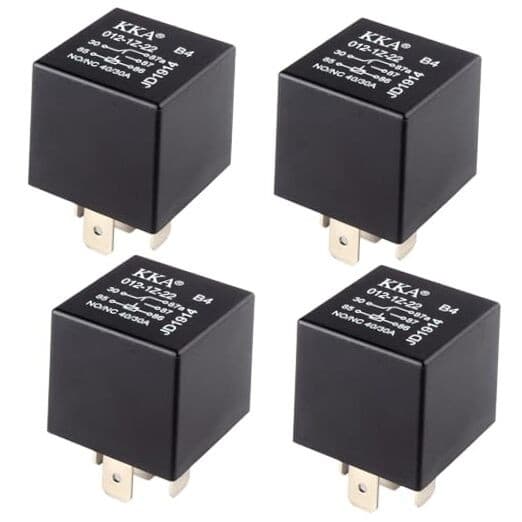 4 PCS Relays, 5 Pin Relay, 40A Waterproof Car Relays, 12V Relay Switch for 