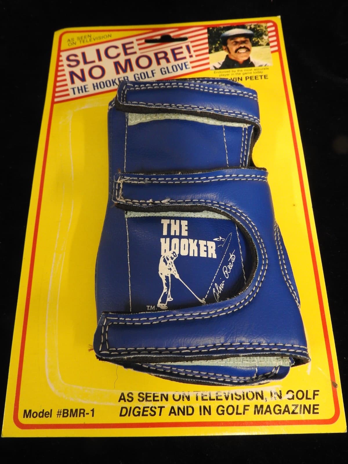 Vtg Calvin Peete Slice No More "The Hooker" Golf Glove - NOS 5