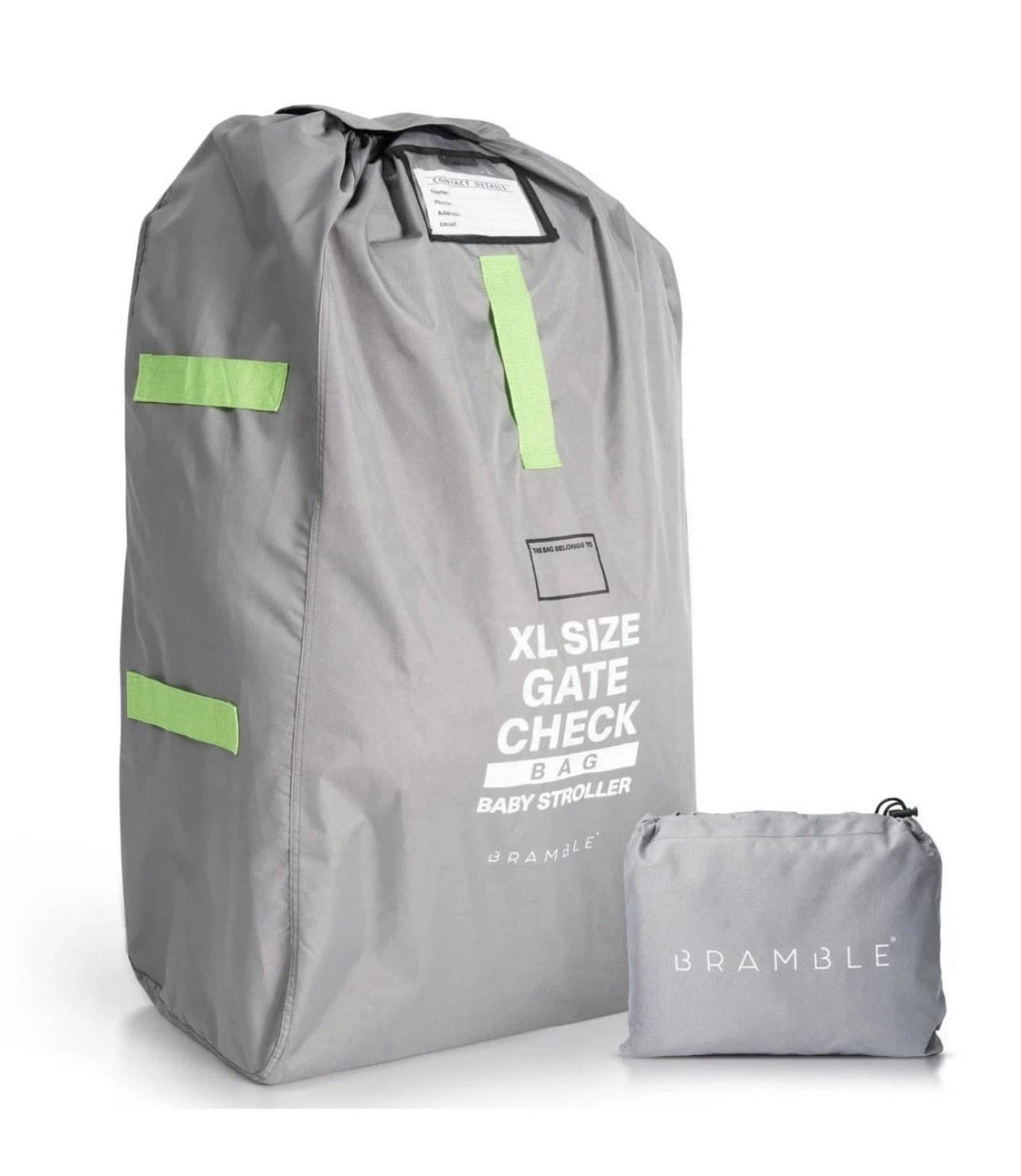 Bramble XL Stroller Gate Check Bag Grey – Waterproof Travel Cover for Strollers 2
