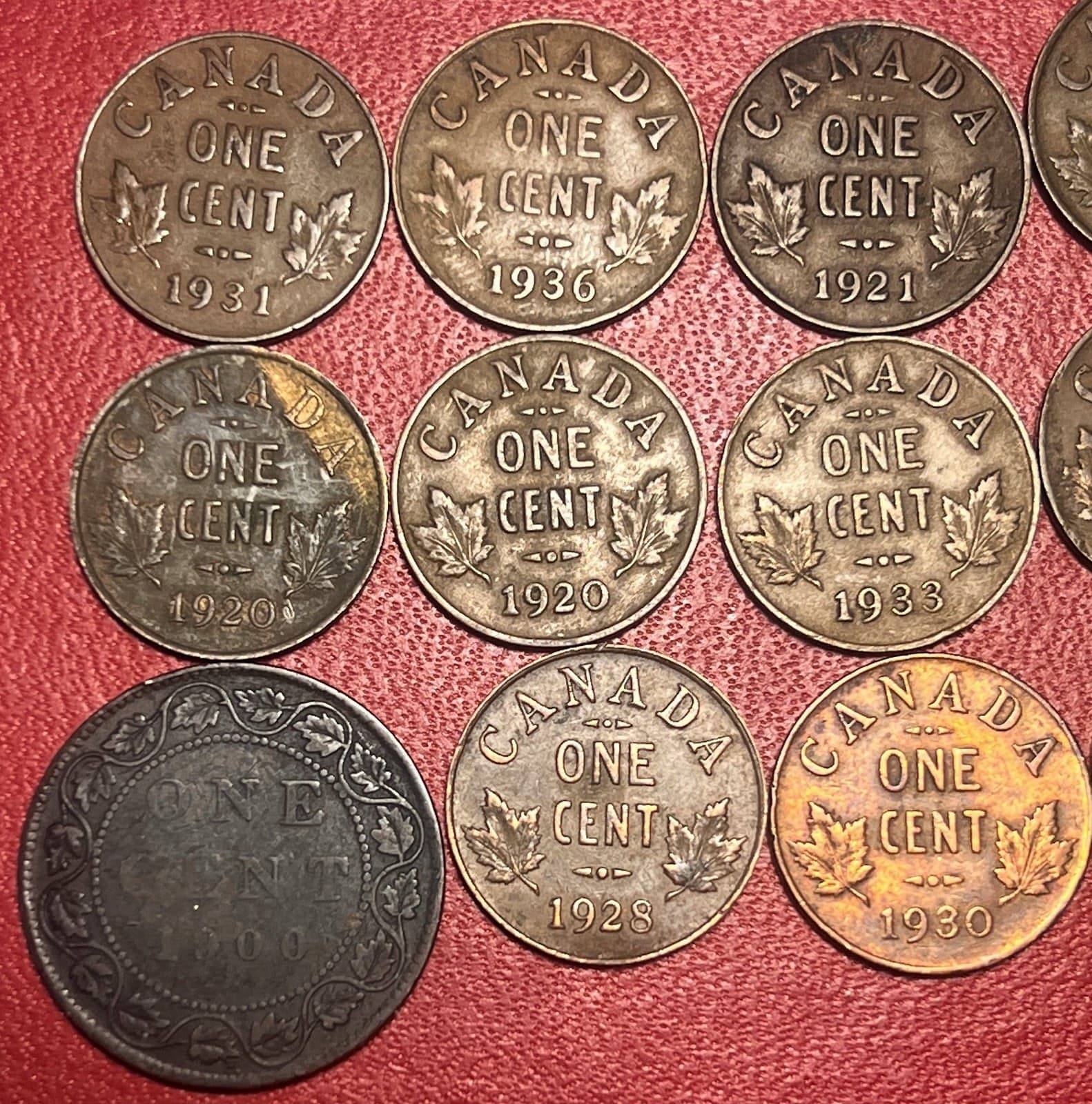 CANADIAN CENT LOT 15 COINS