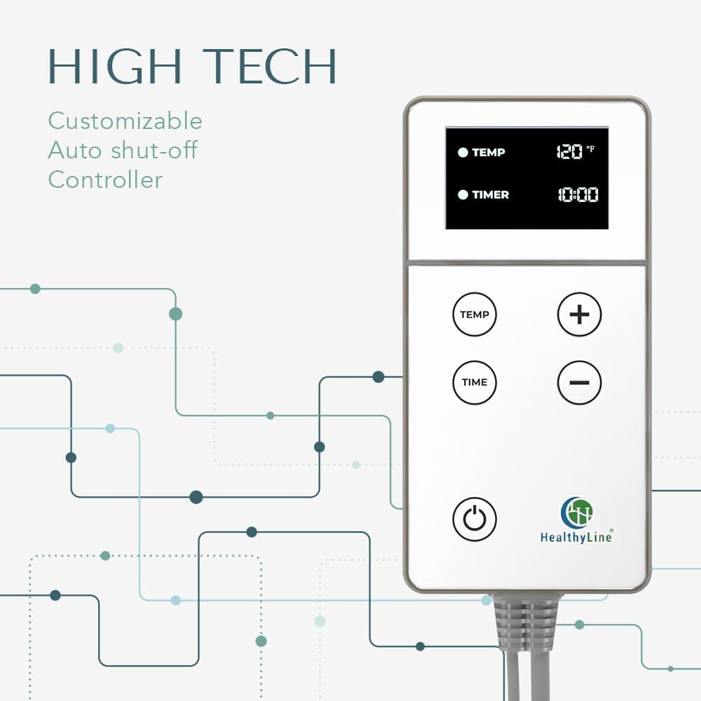 HealthyLine Mesh Electric Pad Far Infrared Heated Therapy Pad for Pain 72x24 6