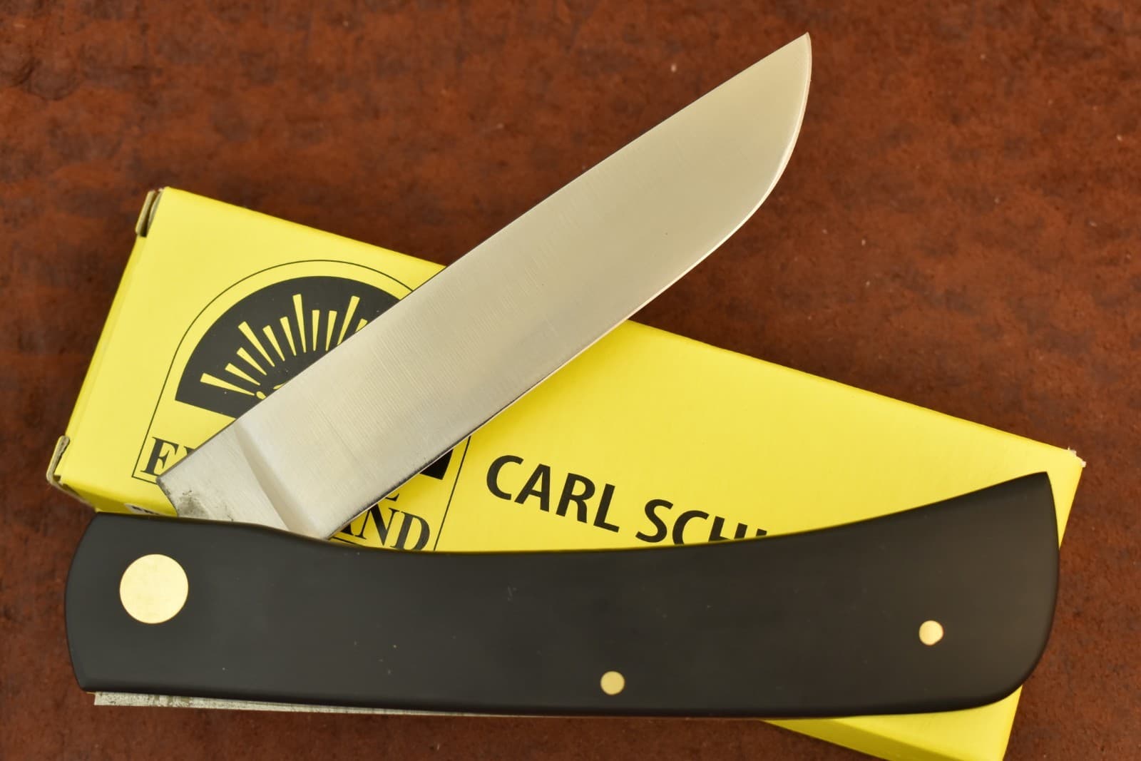 GERMAN EYE BRAND CARL SCHLIEPER BLACK JUMBO SODBUSTER KNIFE SOLINGEN GERMANY 2