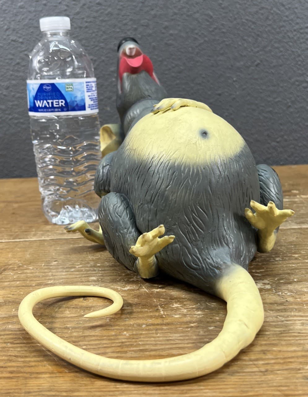 Gemmy 15" Animated Talking Burping Dying Halloween Fat Rat Rubber Prop (VIDEO) 2