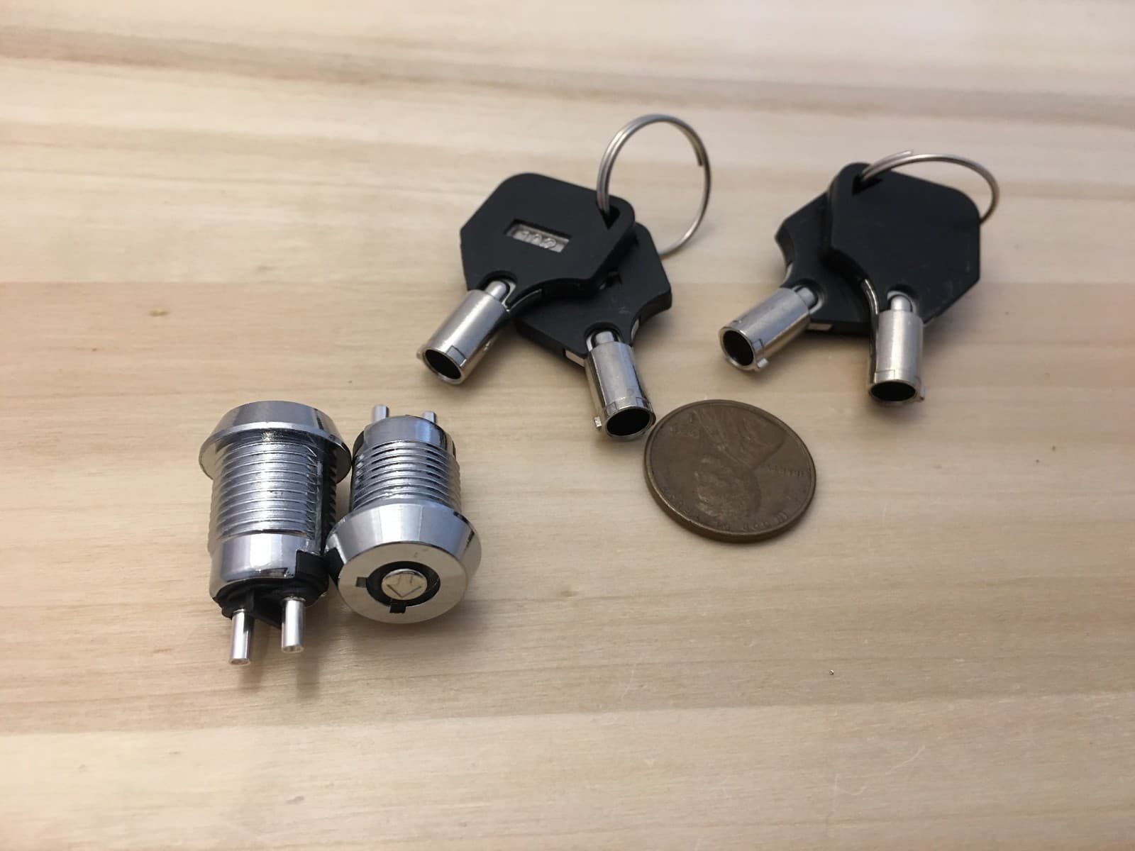 2 sets Key Ignition 12mm Switch OFF-ON Lock metal lock security C33