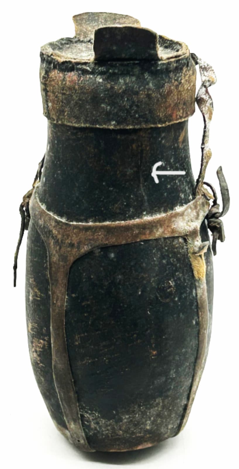 Rare Antique African Ethiopian Lidded Primitive Milk Carrying Vessel 3