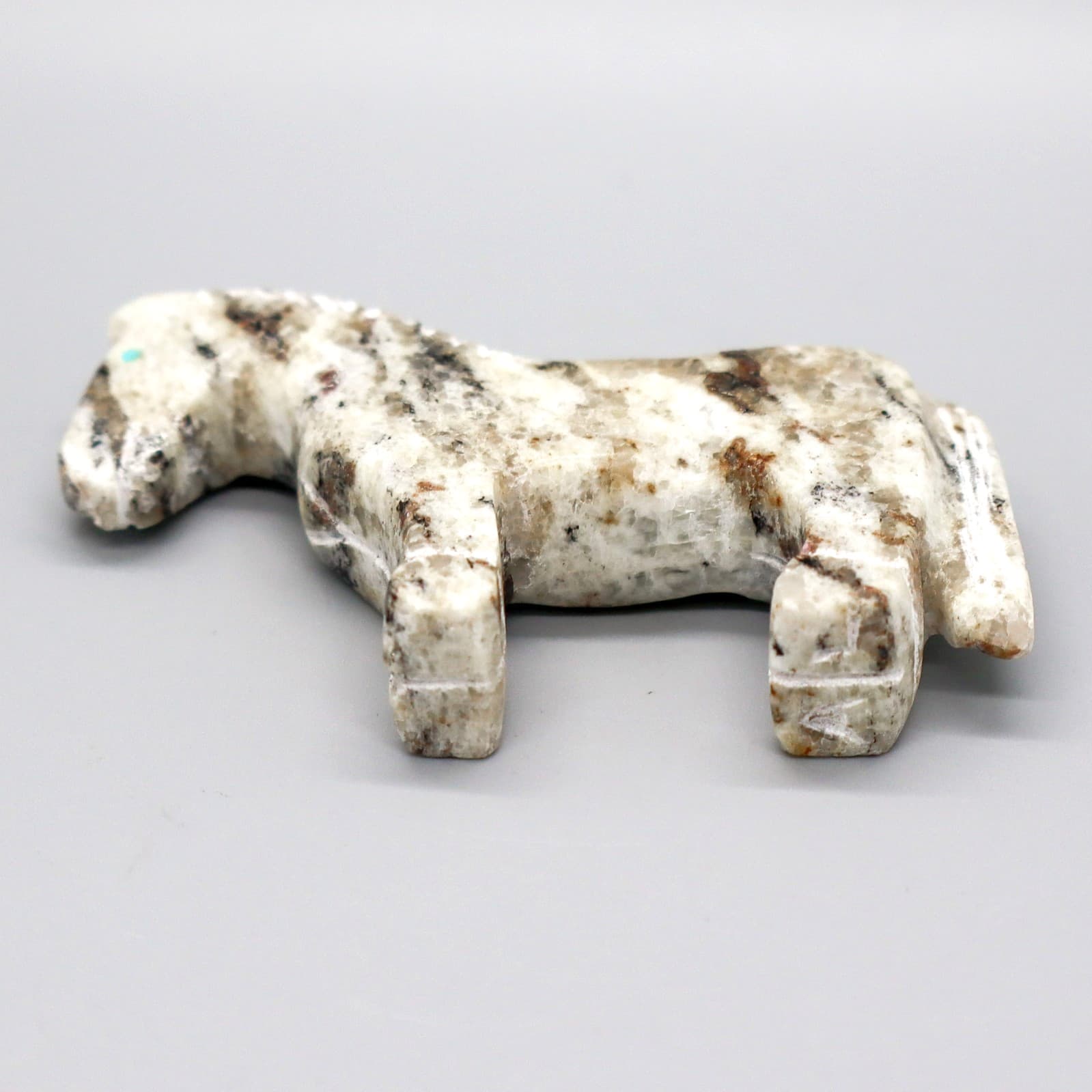 ZUNI-MARBLE HORSE FETISH by ANDRES LEMENTINO-NATIVE AMERICAN 5