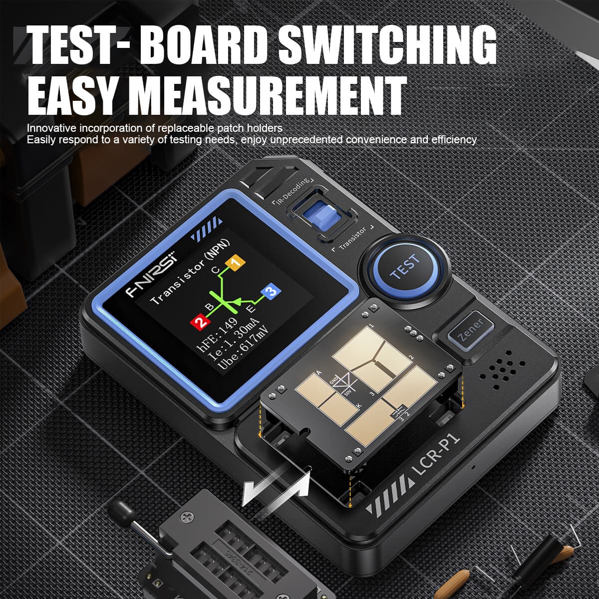 FNIRSI LCR-P1 Transistor Tester Diode Triode MOSFET NPN PNP SMD LCR ESR Meter... 5