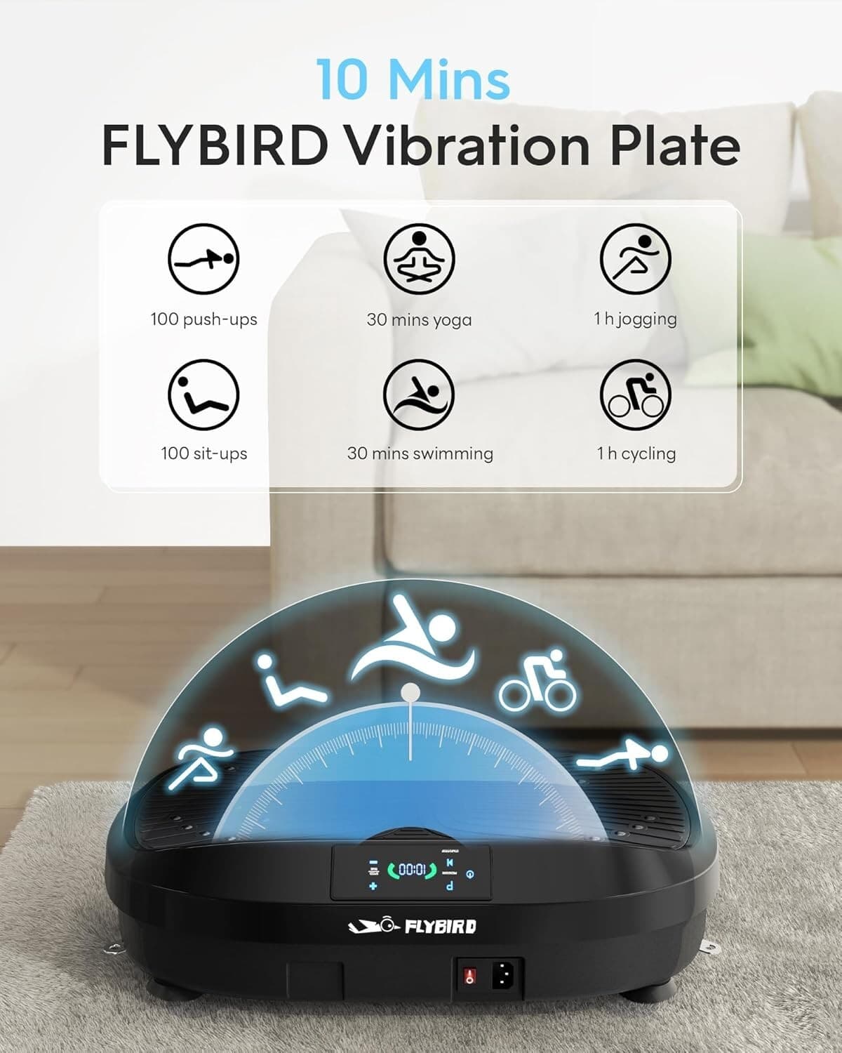 Vibration Plate-4D & Oscillation Two Types Vibration Platform Whole Body Workout 5