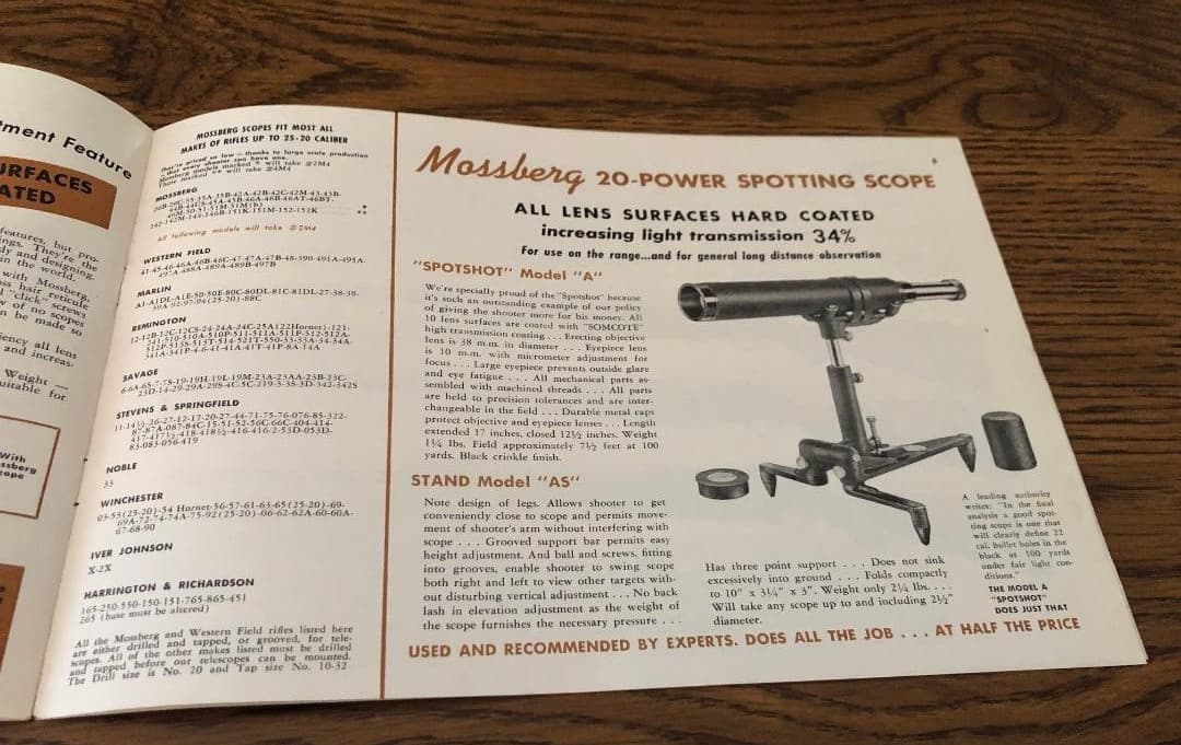 Mossberg & Sons 1953 Catalog  Rifles Shotguns Telescope Sights 5